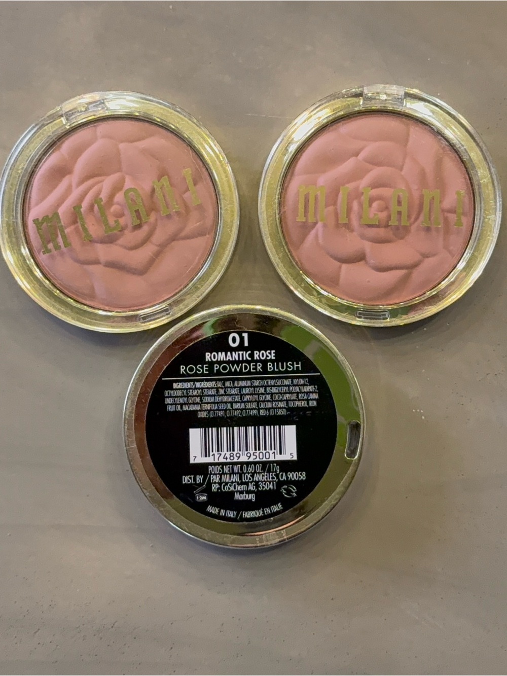Milani Rose Powder Blush - Romantic Rose - 3 PCS
